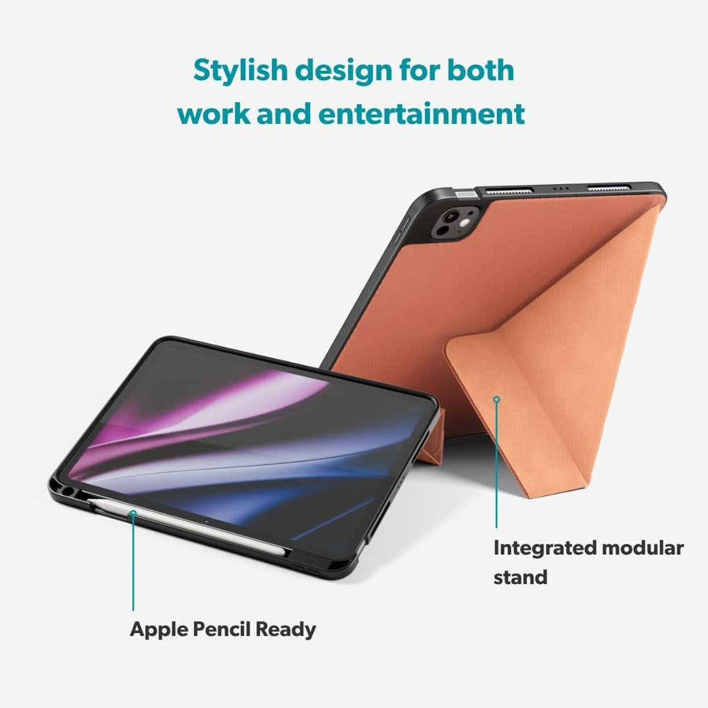 iPad Air 11-10.9" (2026-2020) / Pro 11" (2022-2018) Epico SolidWoven Flip Cover m. Ståfunktion - Sienna