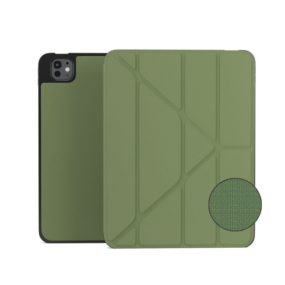 iPad Air 11-10.9" (2026-2020) / Pro 11" (2022-2018) Epico SolidWoven Flip Cover m. Ståfunktion - Grøn