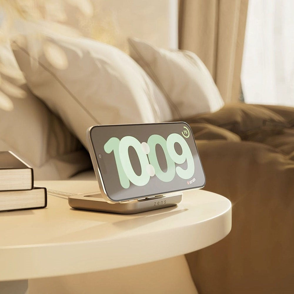 ZENS Qi2 Magnetisk Trådløs Oplader - 15W - MagSafe Kompatibel - Hvid