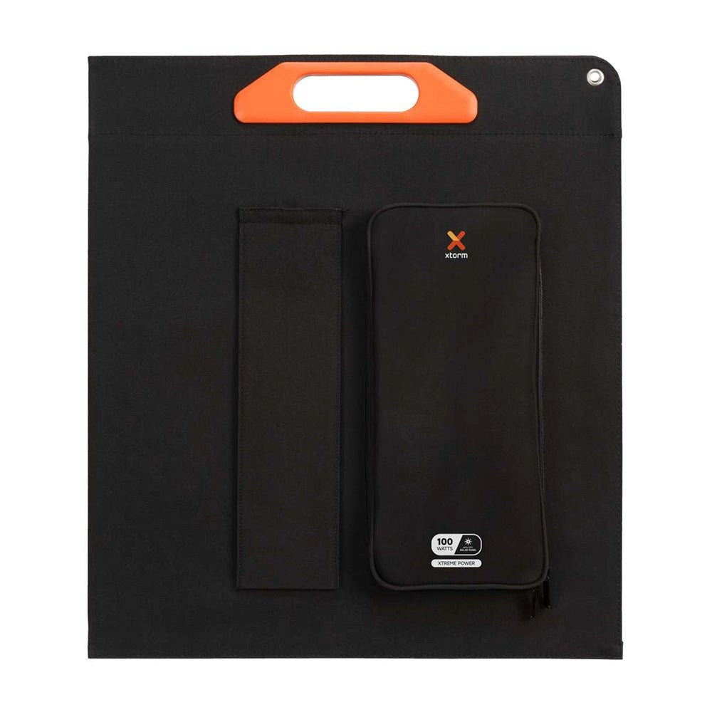 Xtorm 100W solcellepanel - 1 x USB-C, 1 x USB-A, 1 x 5,5 mm DC og 1 x MC4 - svart