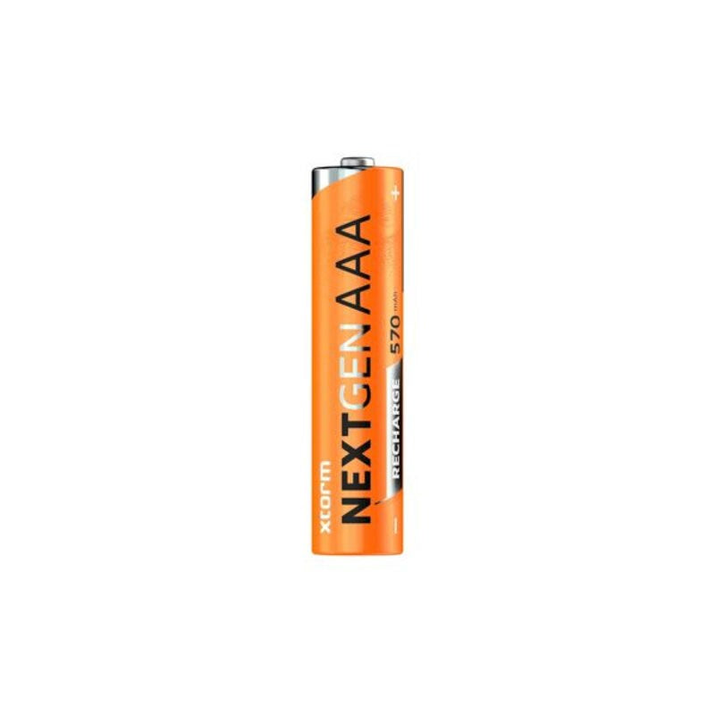 Xtorm NextGen Genopladelige AAA-Batterier - 4 stk / USB-C Kabel - Orange