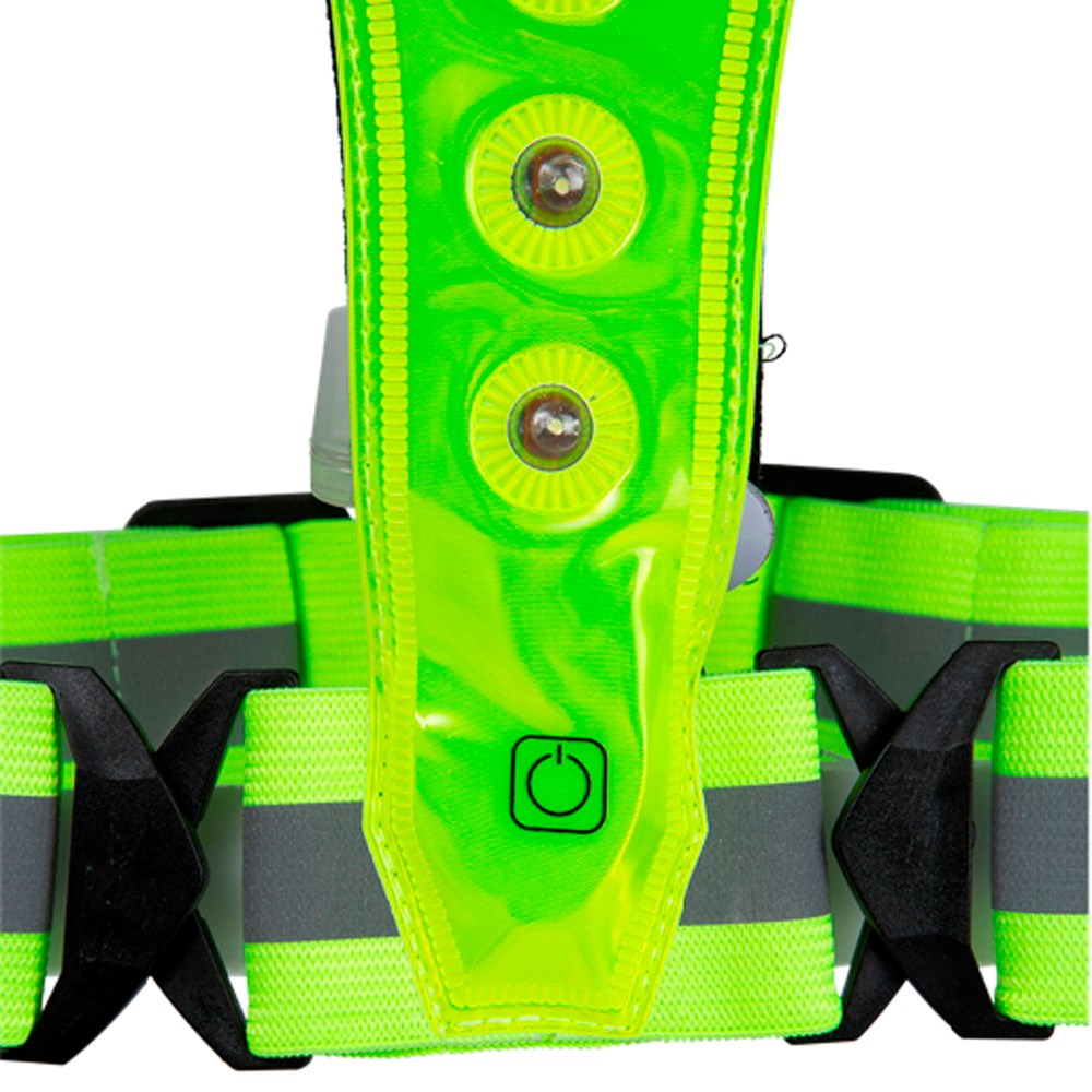 Bee-Safe - Refleks Løbevest - Lys & Mobillomme - Gul