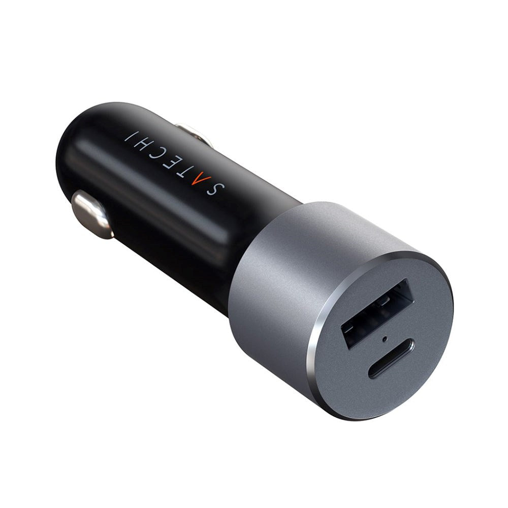 Satechi Power Delivery 72W Billader m. USB-A & USB-C - Space Grey