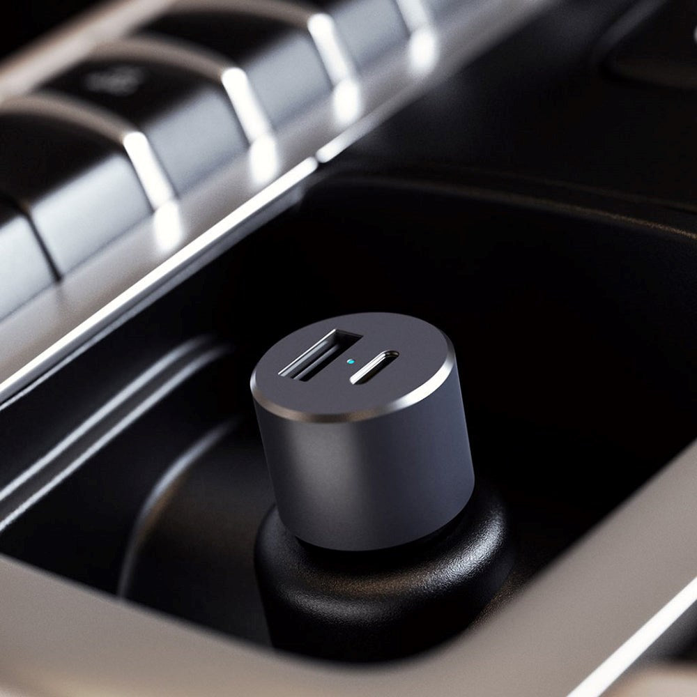 Satechi Power Delivery 72W Billader m. USB-A & USB-C - Space Grey