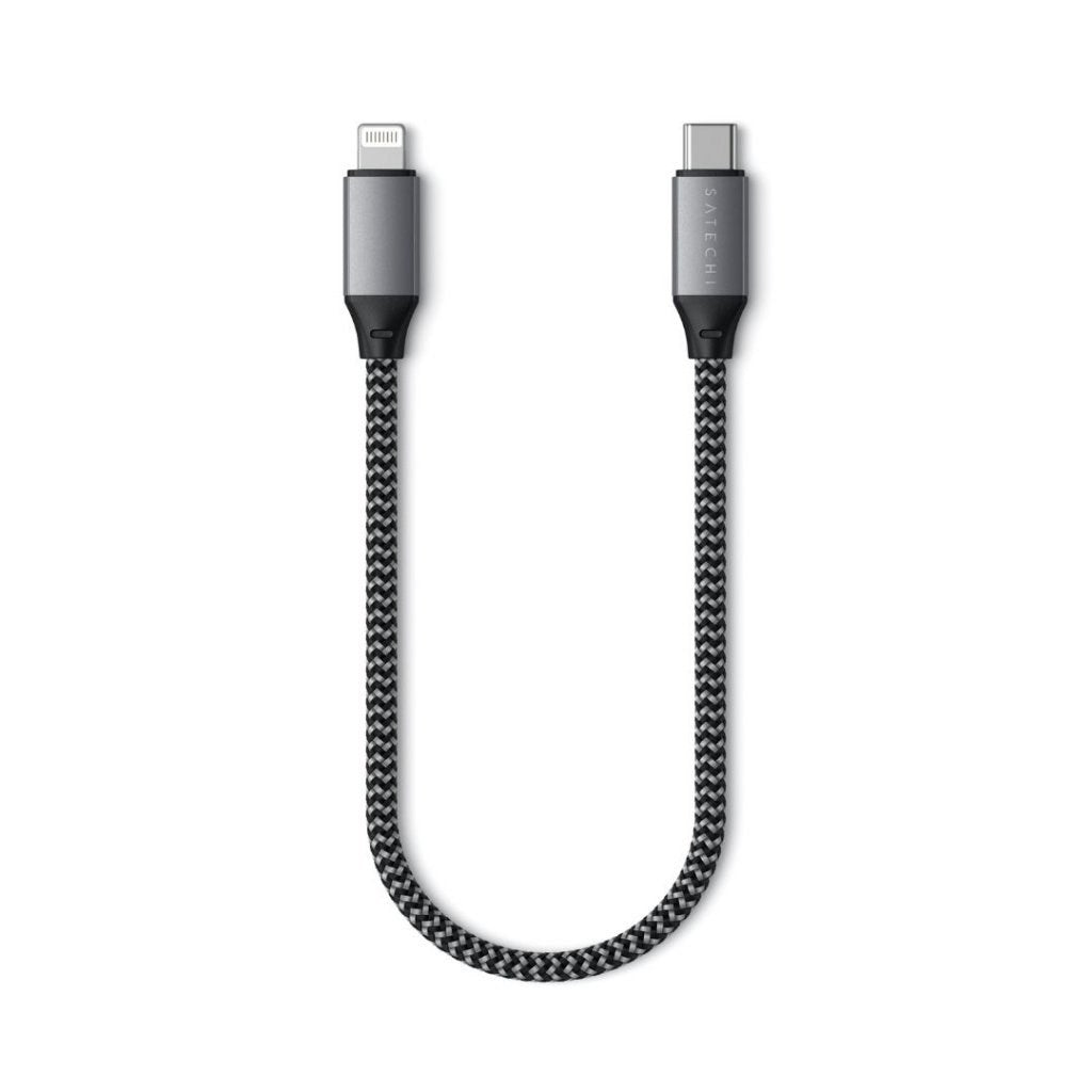 Satechi USB-C til Lightning-kabel (PD) 60W - 25 cm. - Space Grey