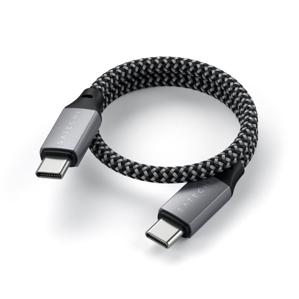 Satechi USB-C til USB-C-kabel 100W - 25cm - Space Grey