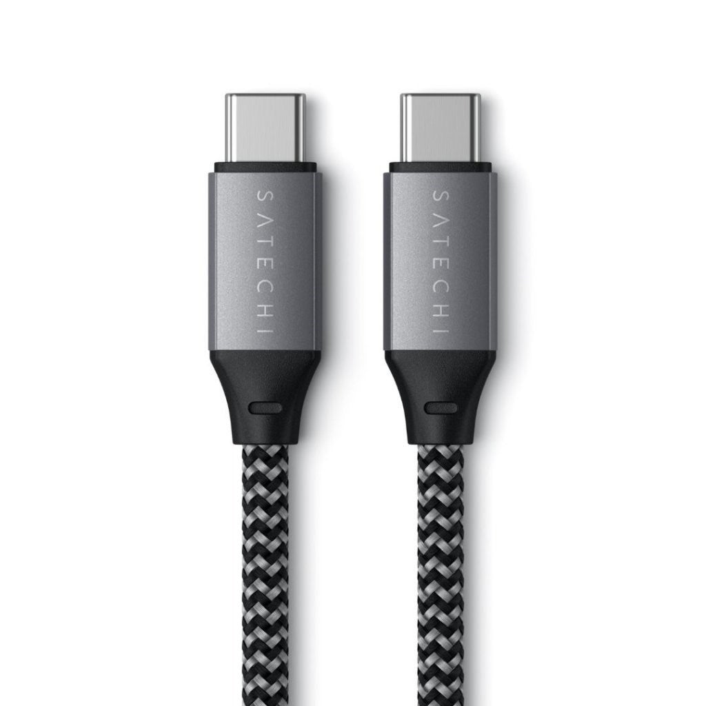 Satechi USB-C til USB-C-kabel 100W - 25cm - Space Grey