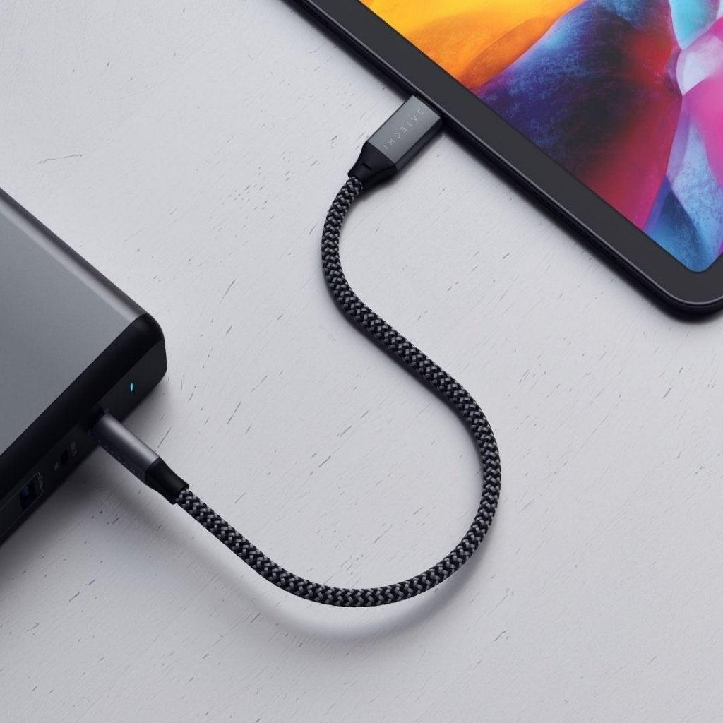 Satechi USB-C til USB-C-kabel 100W - 25cm - Space Grey