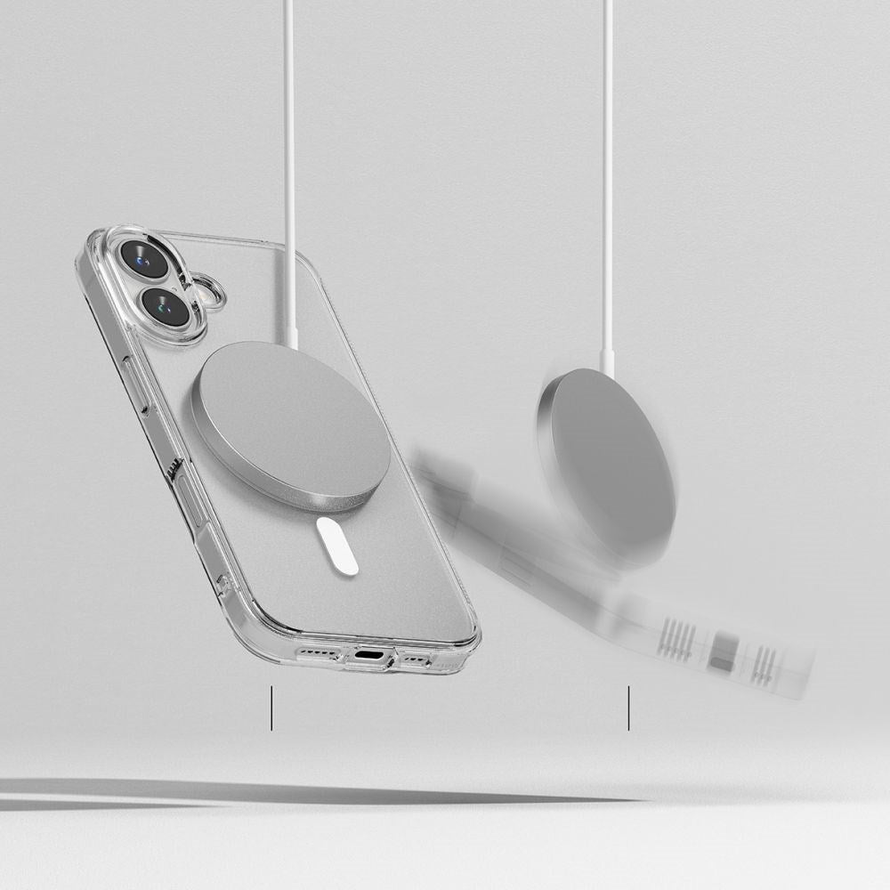 iPhone 16 Ringke Fusion Bakdeksel - MagSafe-kompatibel - Matt Transparent