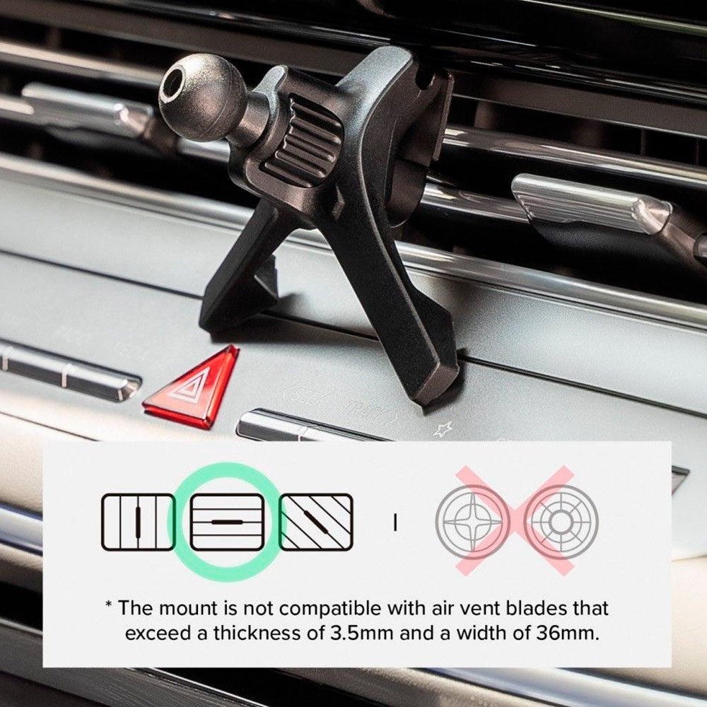 Ringke - QI2 Magnetisk Trådløs Mobiloplader til Bil - MagSafe Kompatibel - Sort