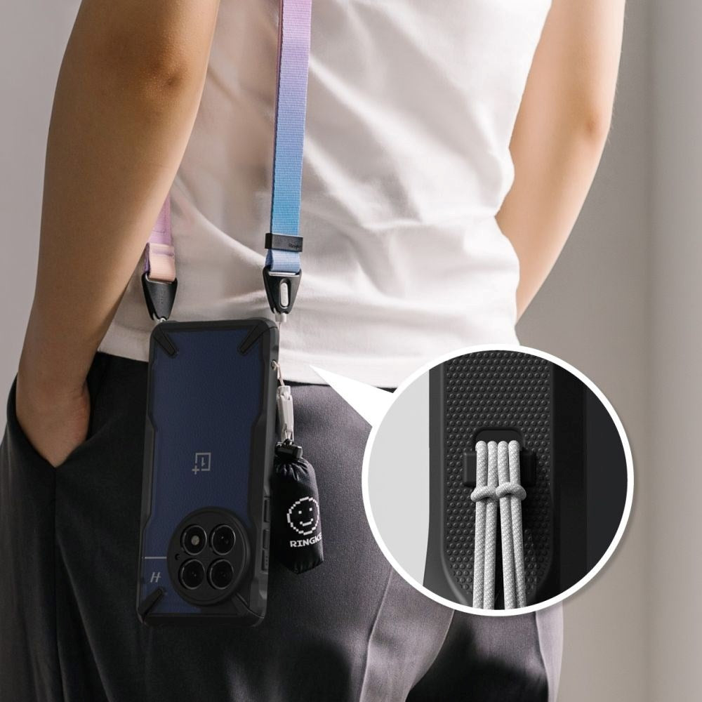 OnePlus 13 Ringke Fusion X Bakdeksel - Svart / Gjennomsiktig