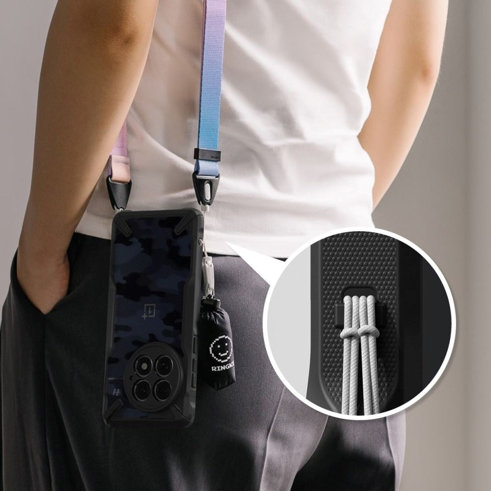 OnePlus 13 Ringke Fusion X Bakdeksel - Svart / Kamuflasje