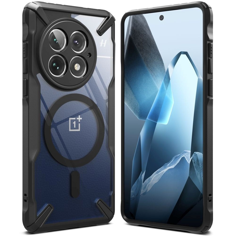 OnePlus 13 Ringke Fusion X Bakdeksel - MagSafe-kompatibelt - Svart / Gjennomsiktig