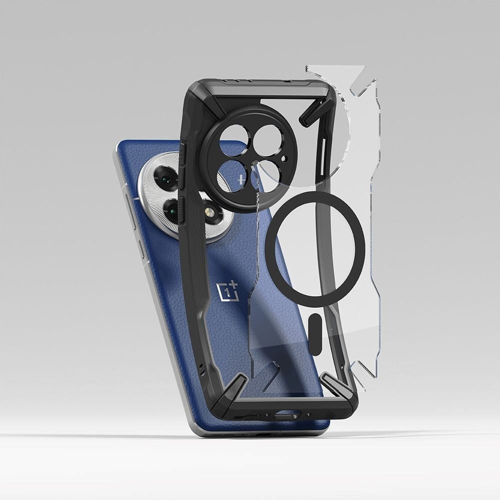 OnePlus 13 Ringke Fusion X Bakdeksel - MagSafe-kompatibelt - Svart / Gjennomsiktig