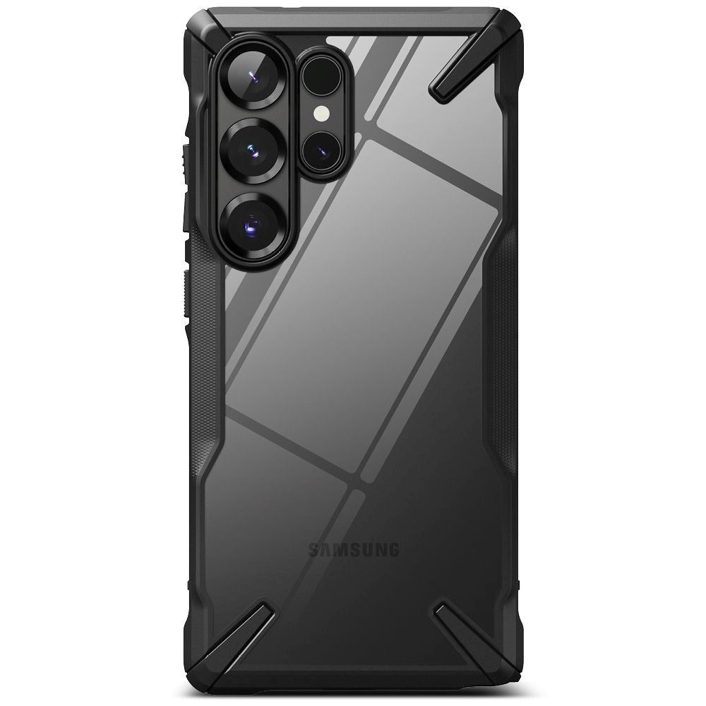 Samsung Galaxy S25 Ultra Ringke Fusion X Bagside Cover - Gennemsigtig / Sort