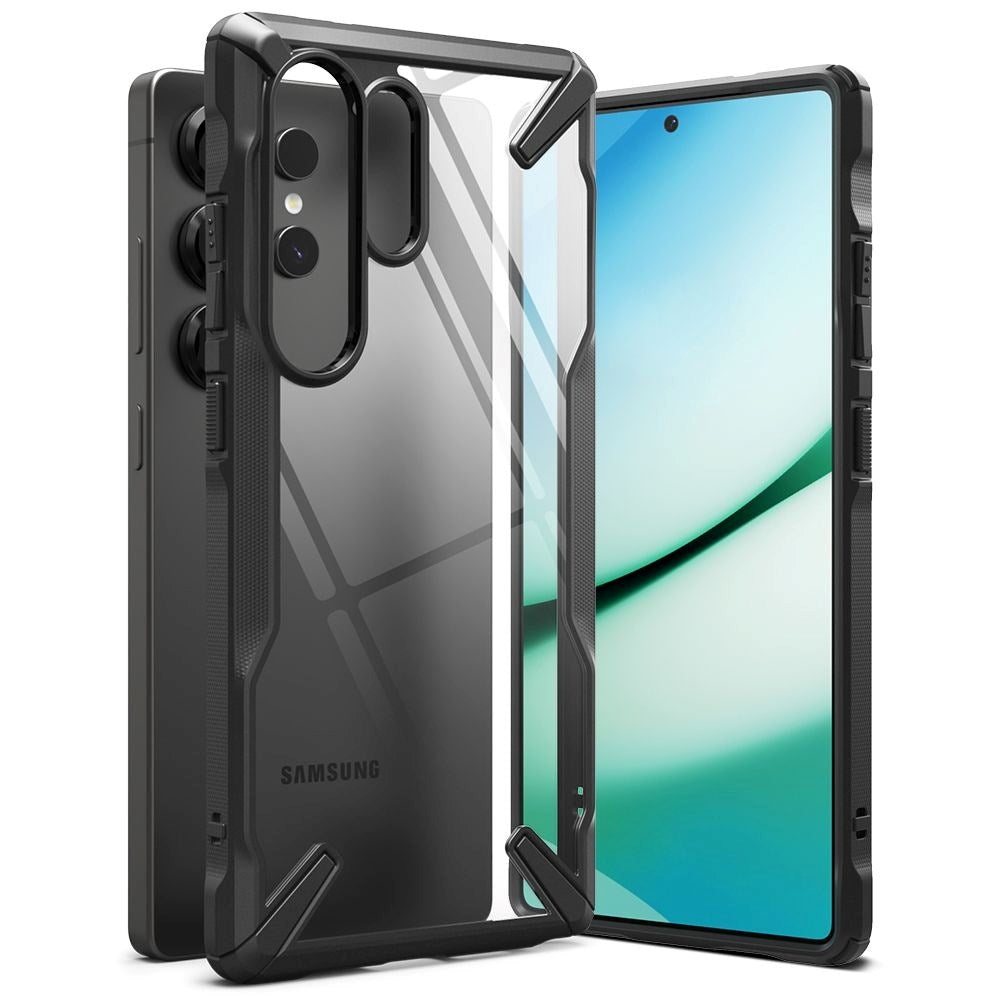 Samsung Galaxy S25 Ultra Ringke Fusion X Bagside Cover - Gennemsigtig / Sort