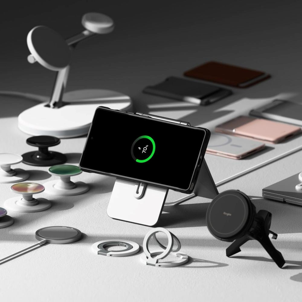 Samsung Galaxy S25 Ultra Ringke Fusion X Bagside Cover - MagSafe Kompatibel - Gennemsigtig / Sort