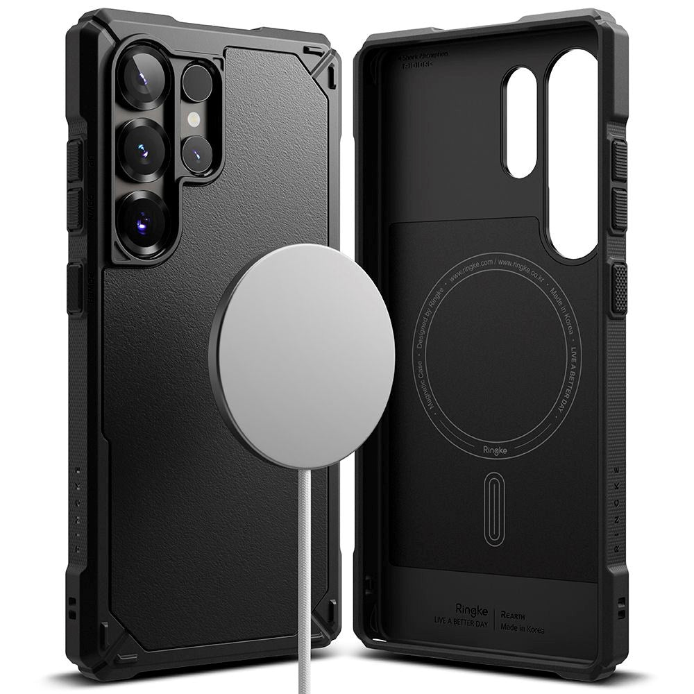 Ringke Rugged Gear Plastdeksel - Samsung Galaxy S25 Ultra - MagSafe-kompatibel - Svart