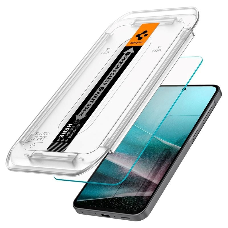 Spigen EZ Fit Glass tR Skjermbeskytter - Samsung Galaxy A36 (5G) - 2 stk - Veskevennlig - Gjennomsiktig