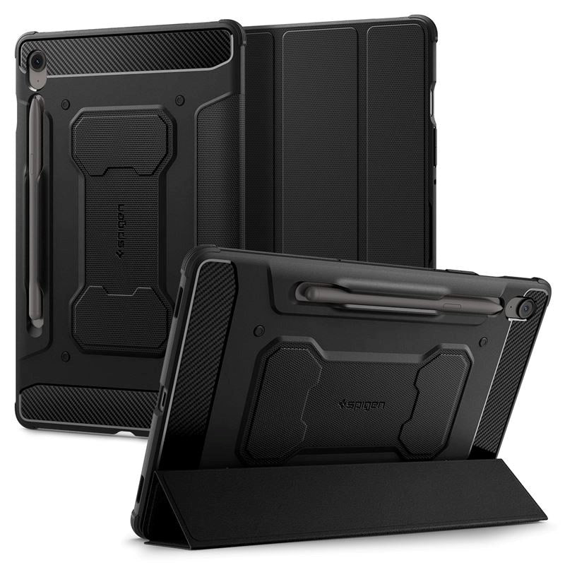 Samsung Galaxy Tab S10 FE+ (Plus) Spigen Rugged Armor Pro Flip Cover - Sort