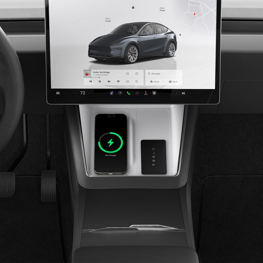 Spigen Trådløs Opladning Cover til Tesla Model Y Juniper - Hvid