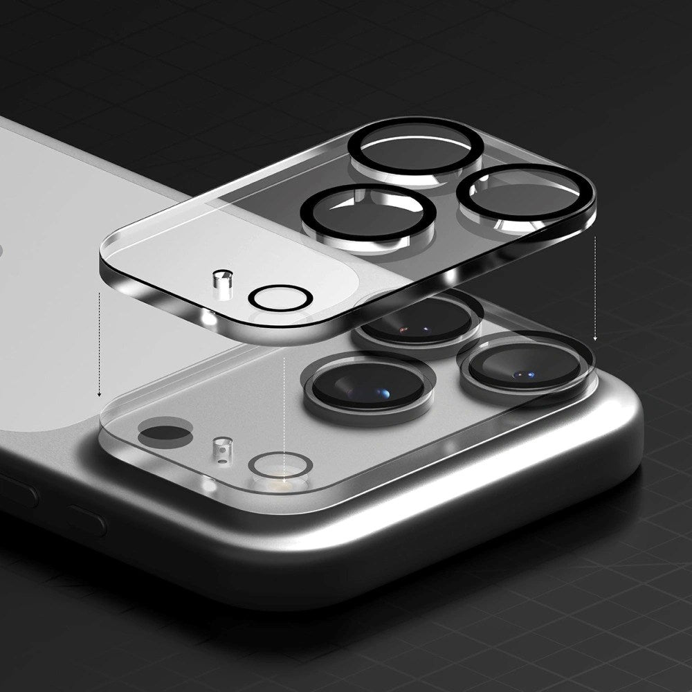 iPhone 17 Pro Max Ringke Kamerabeskyttelsesglas - 2 stk. - Gennemsigtig / Sort
