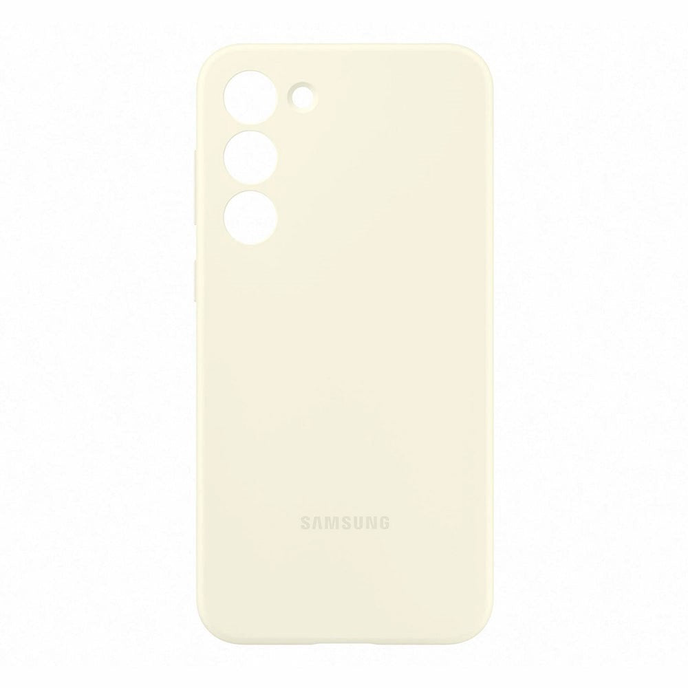 Originalt Samsung Galaxy S23+ (Plus) silikon bakdeksel - kremhvit (EF-PS916TUEGWW)