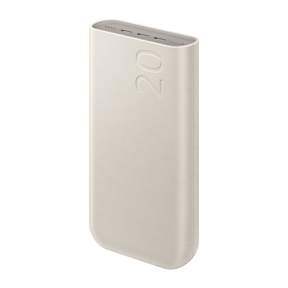Samsung batteripakke med. 20 000 mAh Powerbank 45W og USB-C-kabel 30 cm - Beige