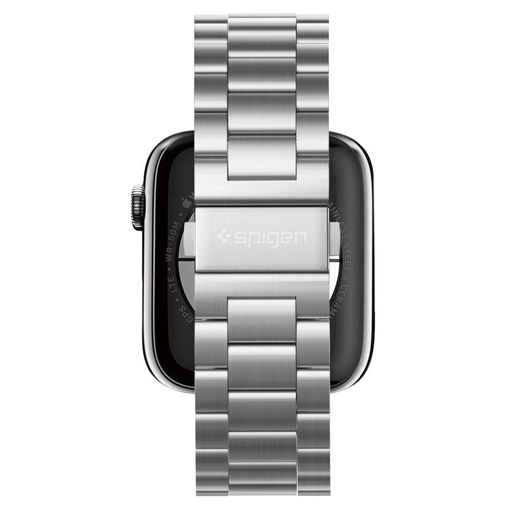 Apple Watch (42/44/SE/45/46/49 mm) Spigen Modern Fit Band - Stropp i rustfritt stål inkl. Pinner - Sølv