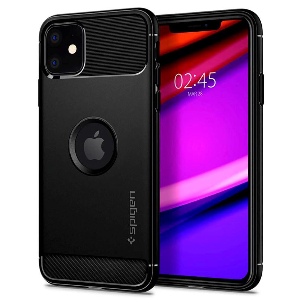 iPhone 11 Spigen Rugged Armor Bakdeksel - Svart