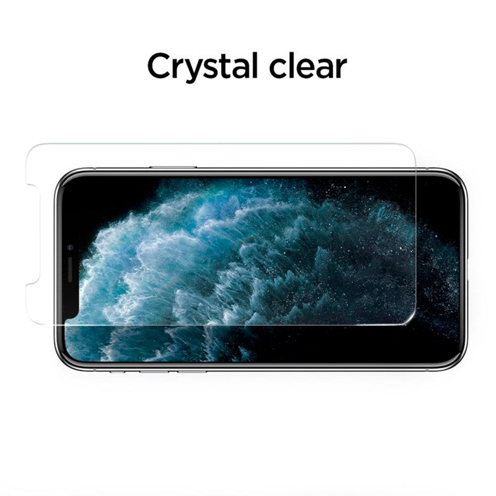 iPhone 11 Pro / X / Xs Spigen Alignmaster Glas.tR Skjermbeskytter 2. Del - Veskevennlig - Gjennomsiktig