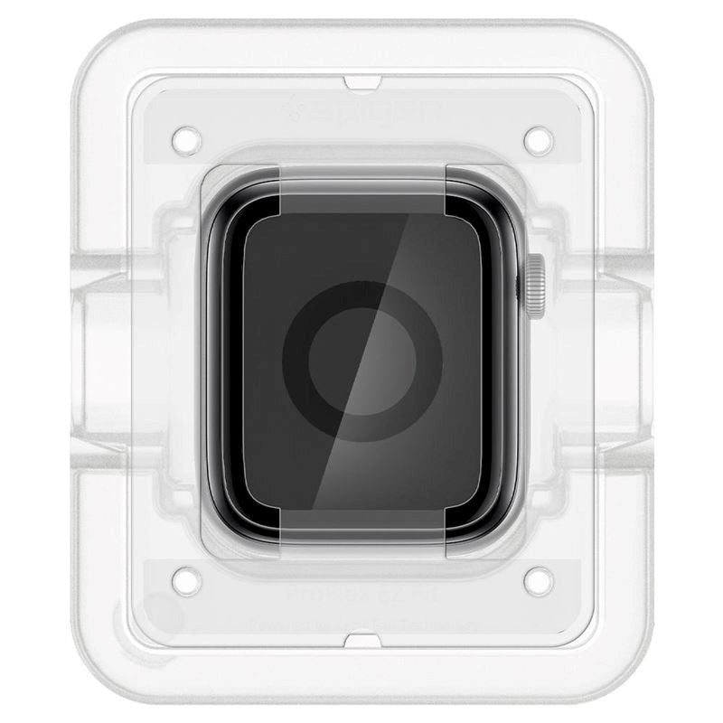 Spigen Apple Watch (38/40/SE/41/42mm) EZ Fit Flex Skærmbeskyttelse - 2 Stk. - Gennemsigtig / Sort Kant