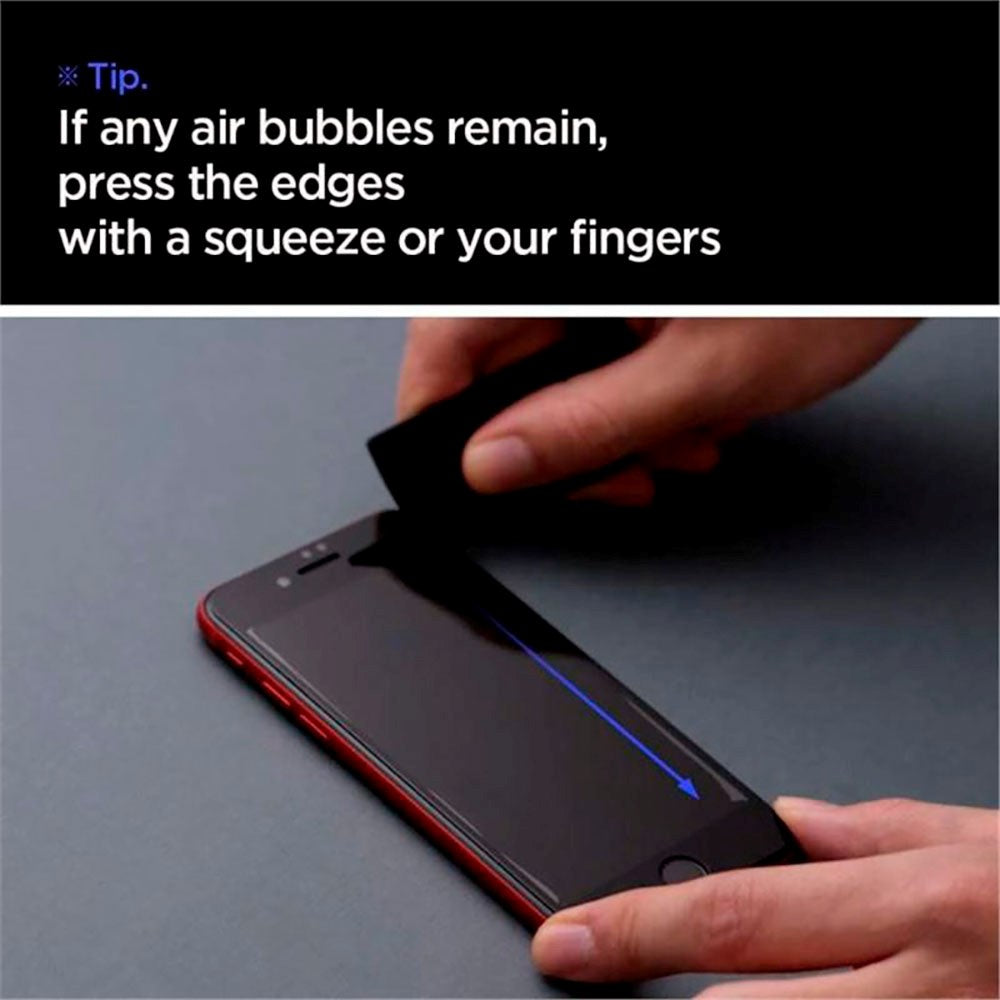 iPhone SE (2022 / 2020) / 8 / 7 Spigen skjermbeskytter - Black Edge