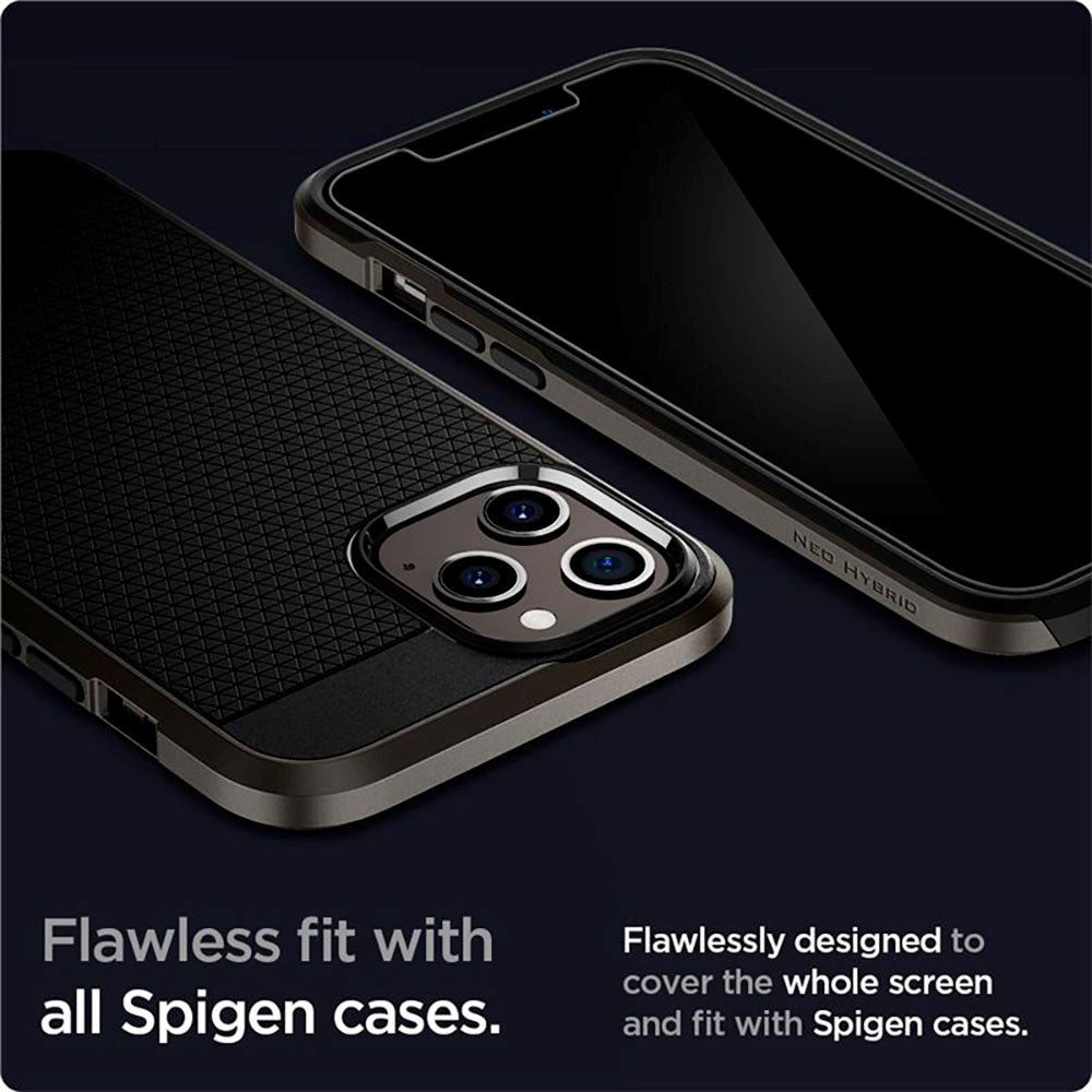 iPhone 12 Pro Max Spigen EZ Fit Glas.tR Skærmbeskyttelse 2. Stk - Case Friendly - Gennemsigtig