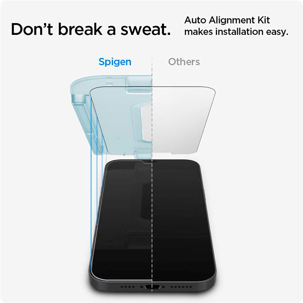 iPhone 12 Mini Spigen EZ Fit Glas.tR Skjermbeskytter 2. Del - Veskevennlig - Gjennomsiktig