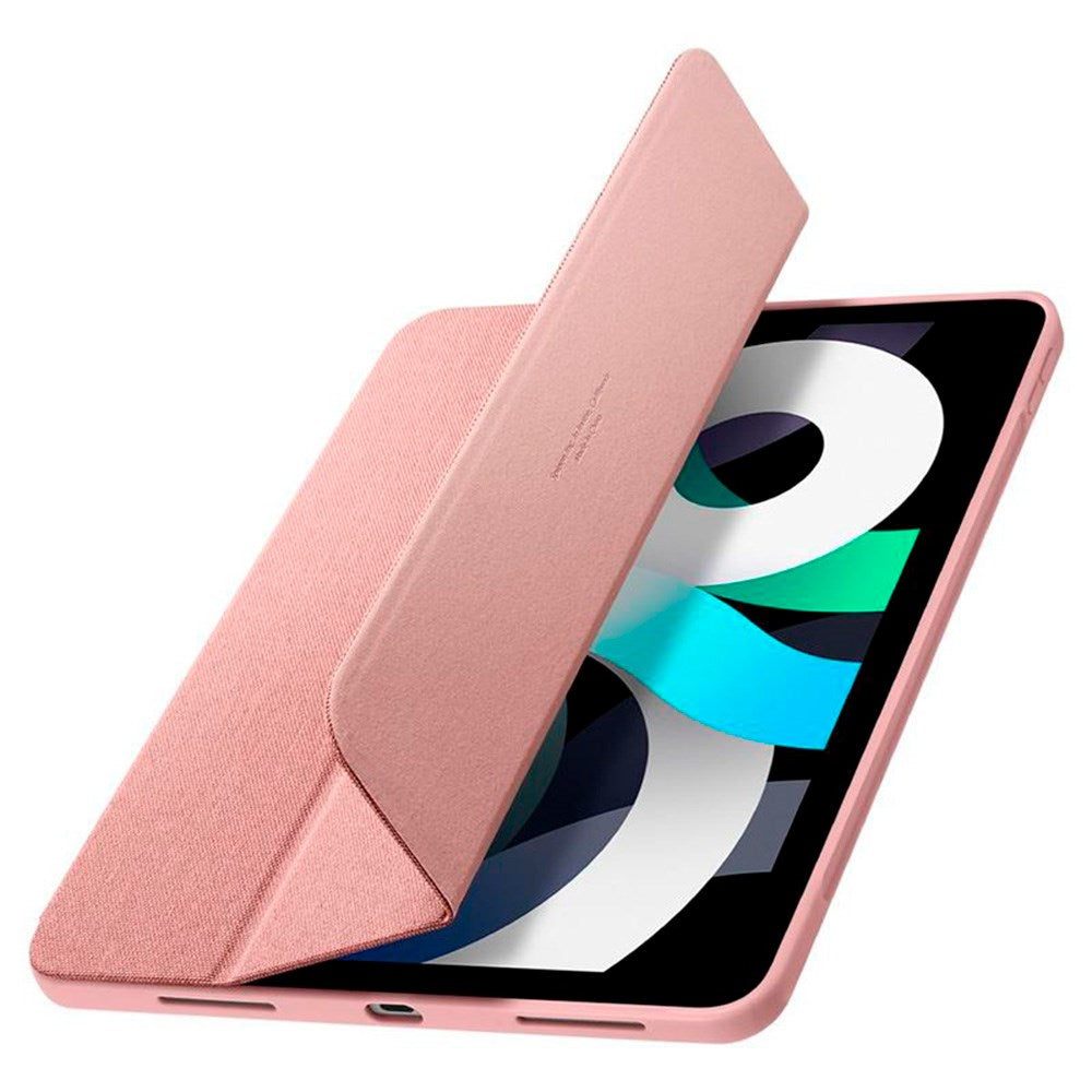 iPad Air 10.9-11" (2025-2020) Spigen Urban Fit Stof Flip Cover m. Pen Holder - Rose Gold