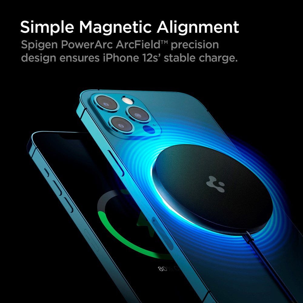 Spigen Power Arc Arcfield Trådløs Lader 7,5W - Svart