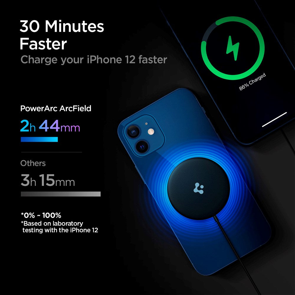 Spigen Power Arc Arcfield Trådløs Lader 7,5W - Svart