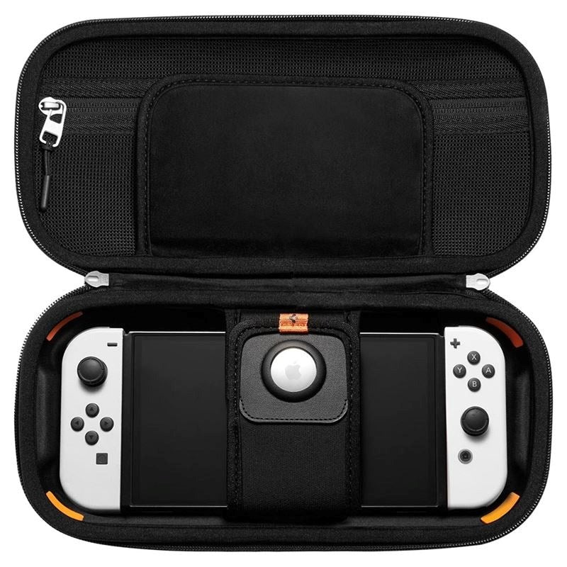Spigen Storage Case for Nintendo Switch / OLED m. Håndleddsstropp - Svart