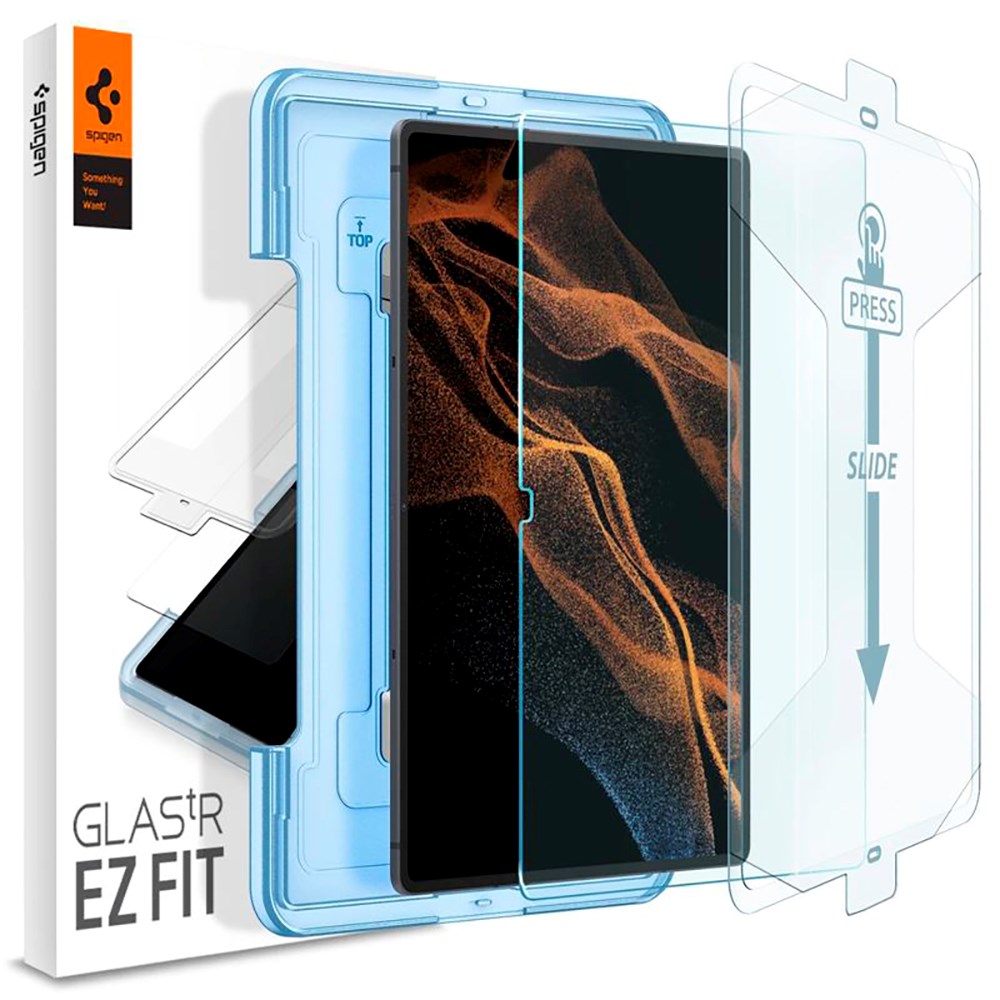 Samsung Galaxy Tab S8 Ultra Spigen EZ Fit Glas.tR Skjermbeskytter - Veskevennlig - Gjennomsiktig