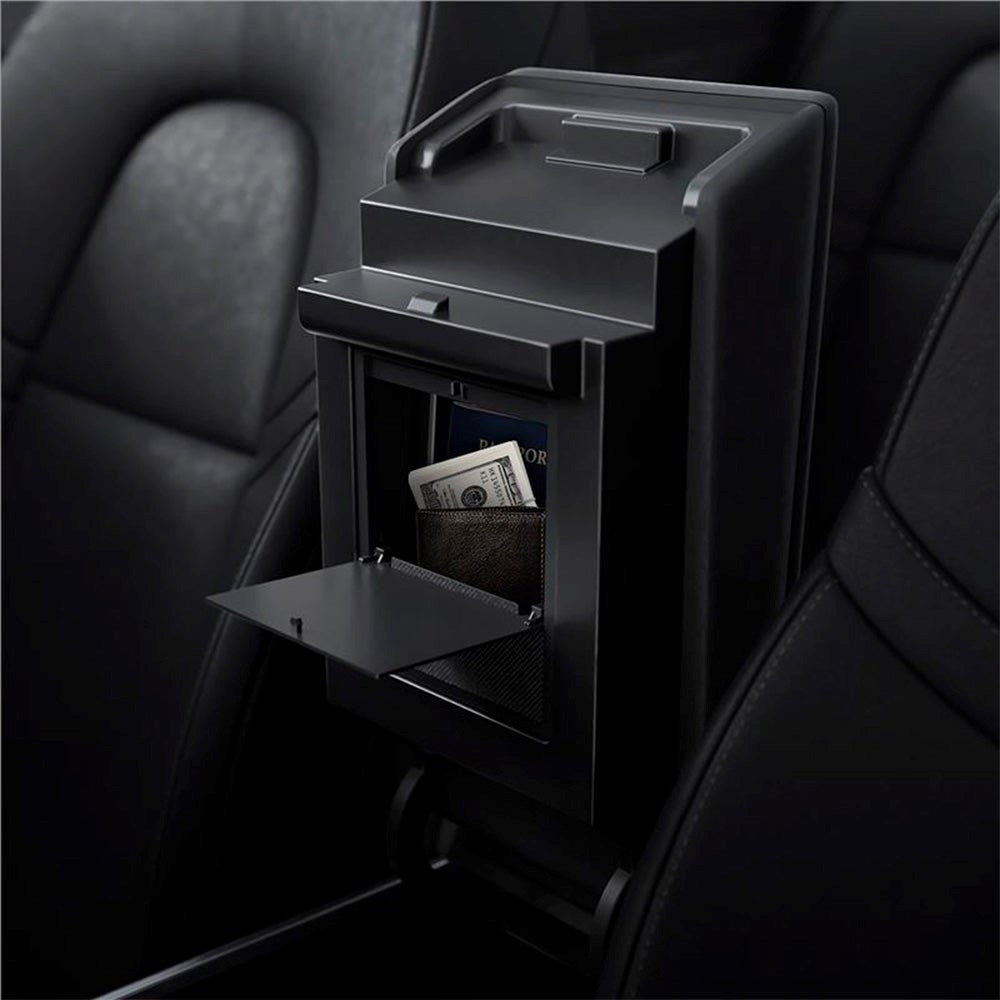 Spigen Console Hidden Oppbevaringsboks for Tesla Model 3 (2022-23) / Model Y (2022-23) - Svart