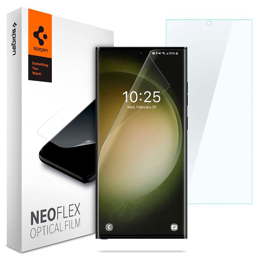 Samsung Galaxy S23 Ultra Spigen NeoFlex Plastic Skjermbeskytter - 2-Pack - Gjennomsiktig