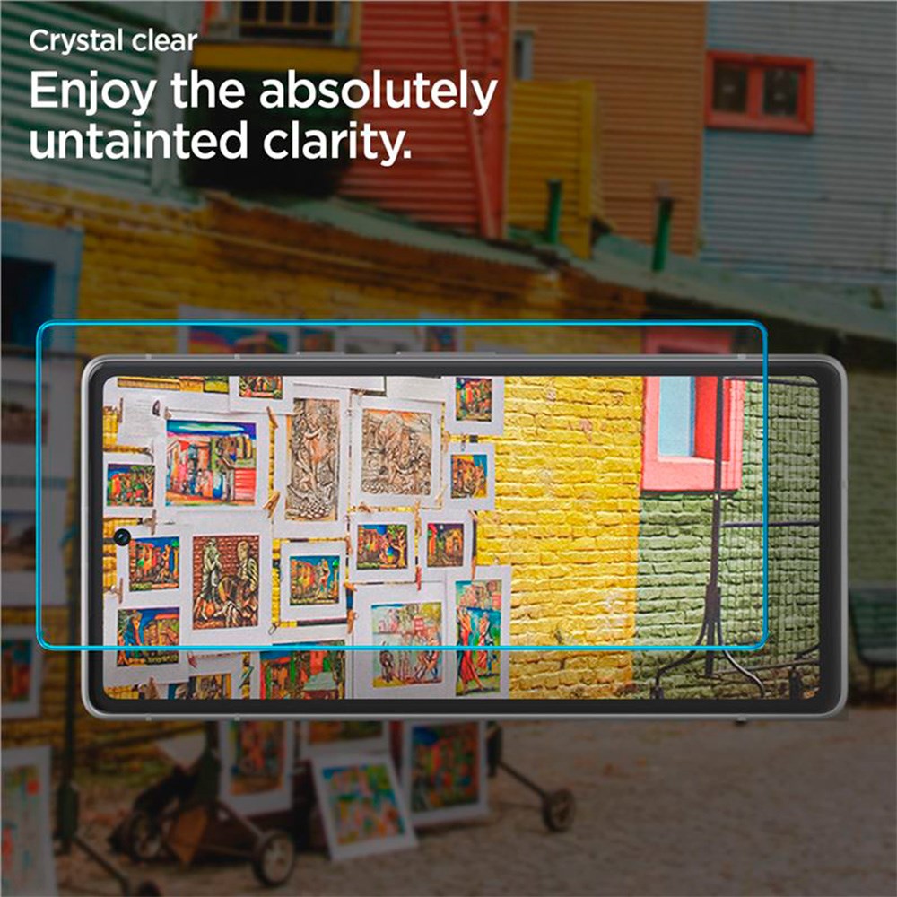 Google Pixel 7A Spigen Alignmaster Glas.tR Skjermbeskytter 2. Del - Veskevennlig - Gjennomsiktig