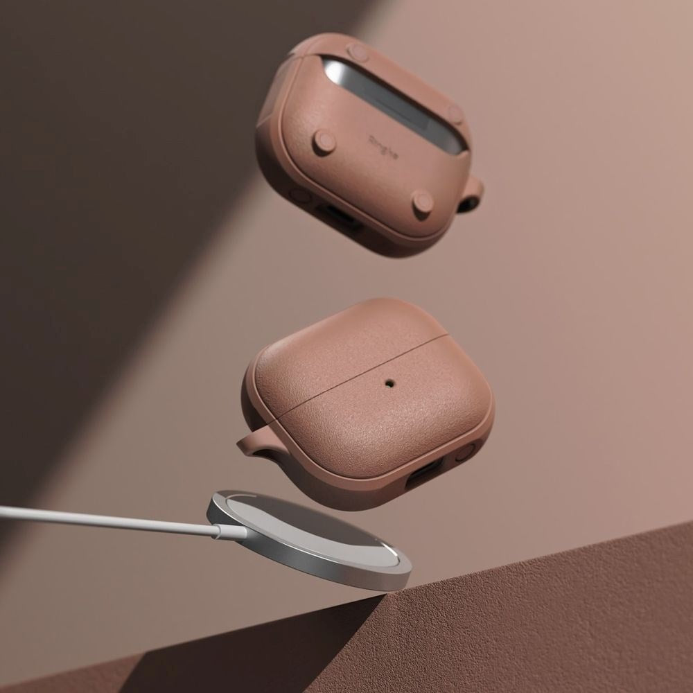 Ringke Samsung Galaxy Buds 3 / 3 Pro Onyx Magnetic Flexible Plastic Cover m. Karabinkrok - MagSafe-kompatibel - Rosa