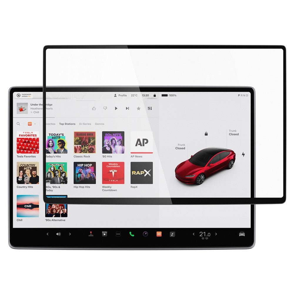 Spigen EZ Fit skjermbeskytter - Tesla Model 3 (2024) m. Monteringsramme - Gjennomsiktig