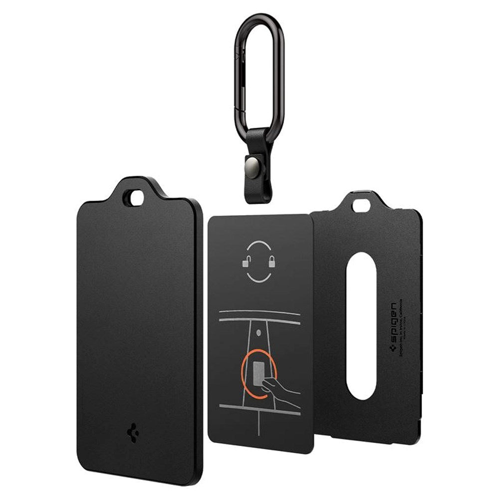 Spigen - Tesla Key Card Holder - Karabinkrok - 2-Pack - Svart