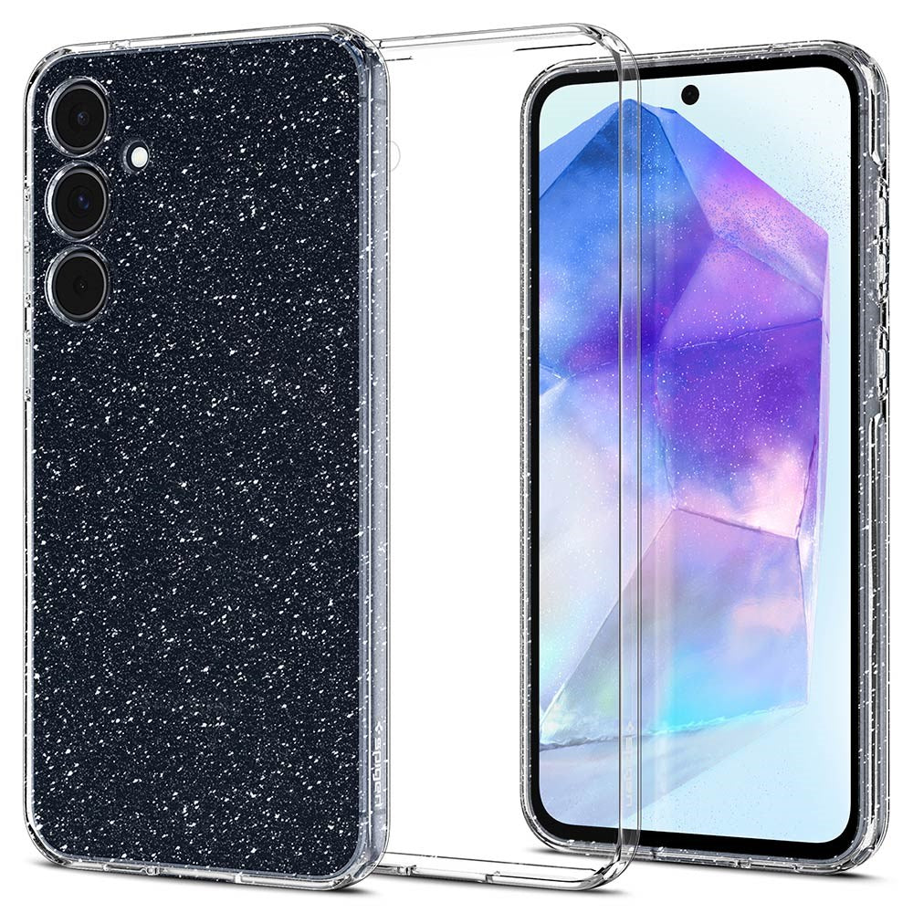 Samsung Galaxy A55 (5G) Spigen Liquid Crystal Glitter Bakdeksel - Gjennomsiktig