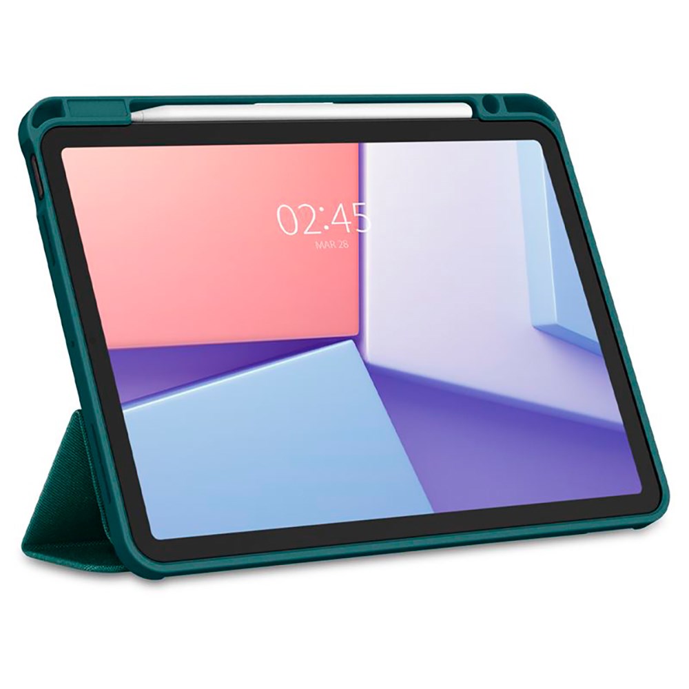 iPad Air 11" (2025 / 2024) Spigen Urban Fit Stof Flip Cover m. Pen Holder - Grøn