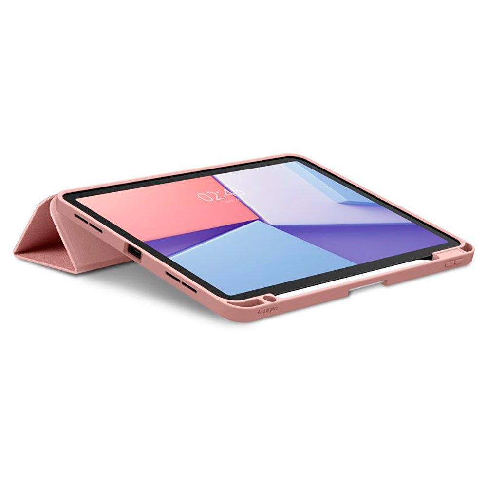 iPad Air 11" (2025 / 2024) Spigen Urban Fit Flip-deksel med penneholder - rosa gull