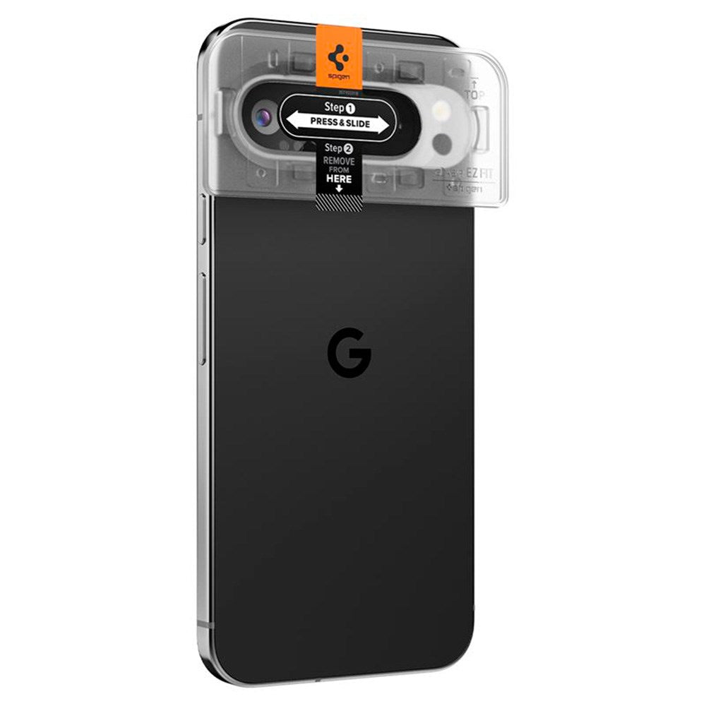 Google Pixel 9 Pro Spigen EZ Fit. tR Optik Kameralinsebeskytter - 2 stk - Gjennomsiktig